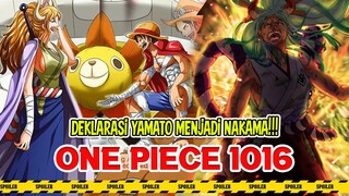 Akhirnya OP 1016 - YANG DITUNGGU! DEKLARASI YAMATO MENJADI NAKAMA KE- 10 SHP! NAMI MENANG LAWAN ULTI