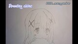 haloo~ aku hari ini menggambar Chino dari anime: gochuumon wa usagi desu ka selamat menonton🙌✨