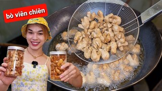 Bí quyết làm bò viên chiên ngon của Ty Thy gỏi đu đủ - Ẩm thực Cha Rồng