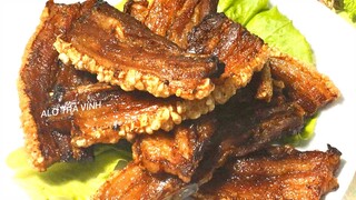 Thịt Ba Rọi Chiên Giòn ngon hơn Heo Quay. Crispy fried meat