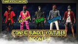 CONFIG SET BUNDLE YOUTUBER FREE FIRE INDONESIA TERBARU EKS SAM,FDW,BUDI01 | GARENA FREE FIRE