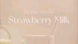 🍁COOK WITH ME: STRAWBERRY MILK 🍓🥛