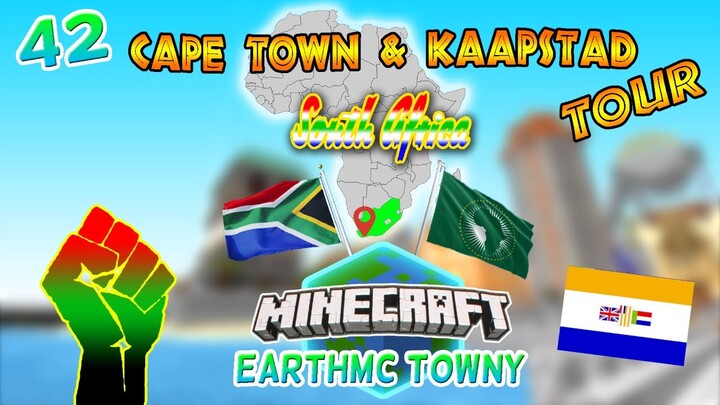 South Africa Tour: Cape Town [afrikaans] Kaapstad | Minecraft EarthMC Towny #42