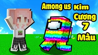 HEBI NÂNG CẤP AMONG US LÊN KIM CƯƠNG 7 MÀU TRONG MINECRAFT*HEBI SỞ HỮU AMONG US 7 MÀU LÀ THÚ CƯNG