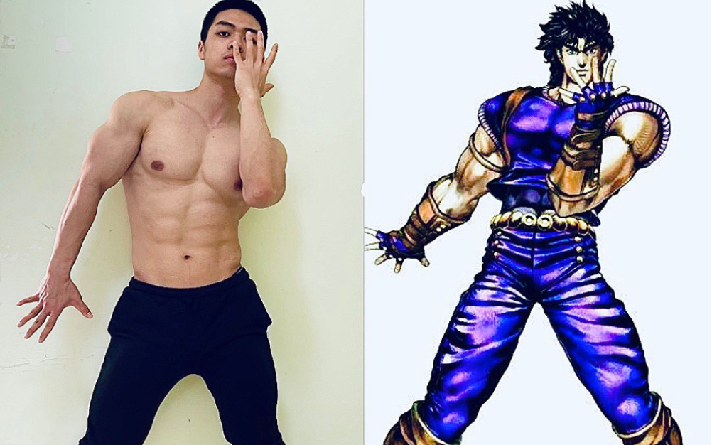 How's it lookin ??🥺 #jojo #anime #bodybuilding #gymtok #posing #natty