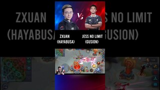 1 vs 1 Zxuan (Hayabusa) vs Jess No Limit (Gusion) 🔥 [0 - 2] #zxuan #jessnolimit