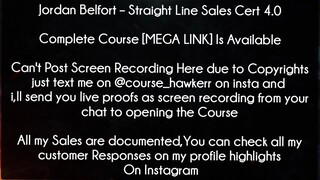 Jordan Belfort Course Straight Line Sales Cert 4.0 Download