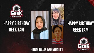 UCAPAN ULANG TAHUN UNTUK GEEK FAM DARI GEEK FAMMUNITY