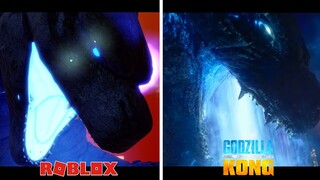 GODZILLA 2021 HOLLOW EARTH BREATH! | ROBLOX VS MOVIE EDITION! | Roblox VS Movie (RE-UPLOAD)