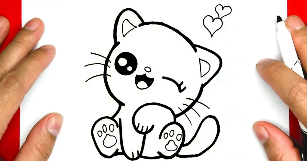 Hướng Dẫn Vẽ Con Mèo Siêu Cute Đáng Yêu | How To Draw A Simple Cat Easy  Step By Step | Huyn Cute Tv - Bilibili