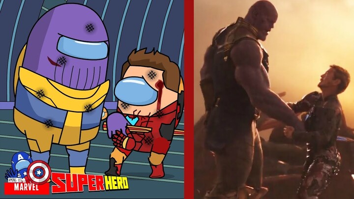 Avenger Infinity War Among Us - Scene Hulk Vs Thanos And Scene Iron Man Vs Thanos  - Among Us Marvel