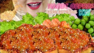 ASMR NUGGET GEPREK SUPER PEDAS DENGAN CABE CATOLINA KW || LALAPAN MENTAH || ASMR MUKBANG INDONESIA