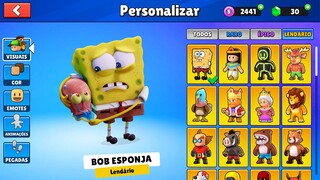 CHEGOU A SKIN DO BOB ESPONJA NO STUMBLE GUYS...