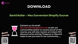 [COURSES2DAY.ORG] David Kollar – Max Conversion Shopify Course