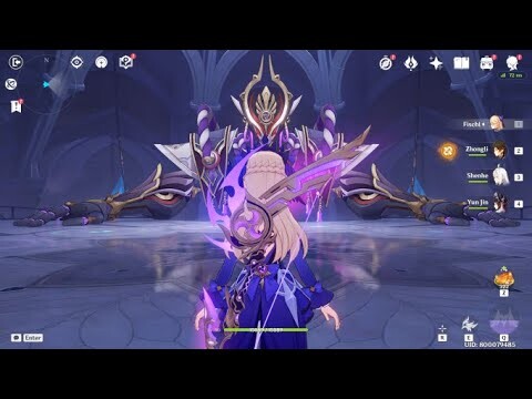 Deleting Scara Boss with Fischl Physical Team Comp | Full Boss Fight