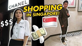 BONGGANG SHOPPING IN SINGAPORE (CHANEL, LOUIS VUITTON, FENDI) | SINGAPORE VLOG PART 1 | WE DUET