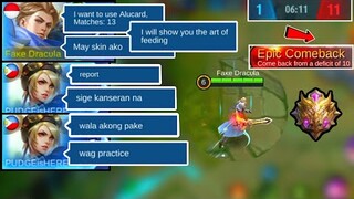 Practice ALUCARD In RANK PRANK!  (ALUFEED!?) -DRACULA - MLBB