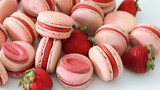 制作浓郁的草莓味马卡龙Intense Strawberry Macarons｜Jadore