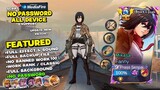 NEW Script Skin Fanny Mikasa Attack on Titan No Password | Effect & Voice - New Patch Mobile Legends