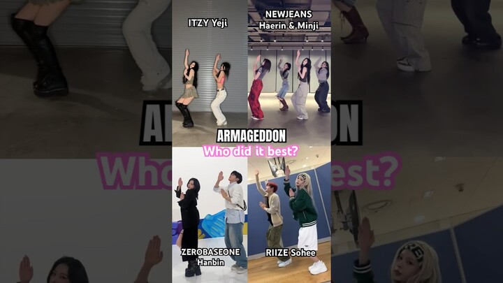 KPOP Idols aespa Armageddon Dance Yeji Haerin Minji Hanbin Sohee #itzy #newjeans #zb1 #riize #aespa