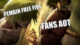 Free Fire Kolaborasi Dengan Attack On Titan !? Gimana Pendapat Wibu/Fans AOT....