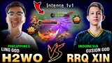Philippines "LING GOD" vs. Indonesia "GUSION GOD" | NXP H2wo vs RRQ XIN ~ WORLD BEST ASSASSIN BATTLE