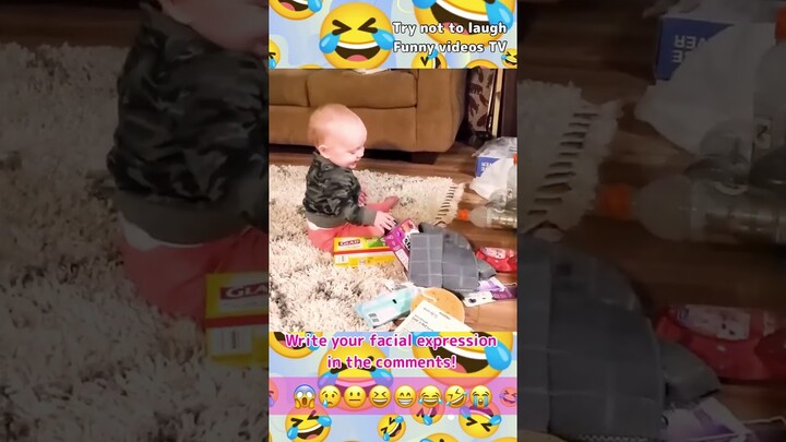 Try not to laugh    Funny baby videos #shorts