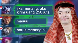 Jika Menang, Aku Kirim Uang 250 Juta - Challenge Mobile Legends