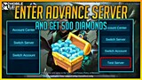 How to Enter Advance Server in mobile legends | Get 500 diamonds new event in ml