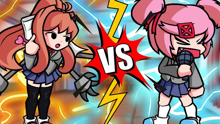 MONIKA KOK JADI ROBOT - Monika VS Natsuki (Consultation & Broken Script) | Friday Night Funkin