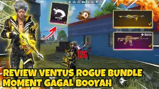 REVIEW VENTUS ROGUE BUNDLE + LUCK EMOTE THE COLLAPSE DI RANKED!! FREE FIRE