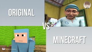 Upin & Ipin - Esok Raya (Original VS Minecraft Animation)