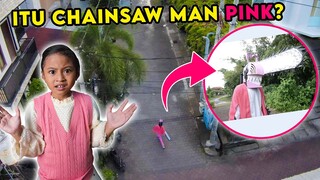 TOLONG! DRONE MENANGKAP SOSOK CHAINSAW MAN PINK DI DUNIA NYATA‼️😱