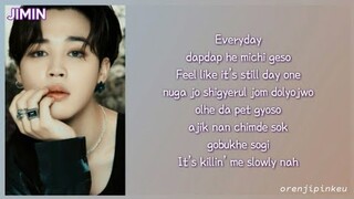 BTS Suga, J-hope, Jimin & V - Fly To My Room [Easy Lyrics]