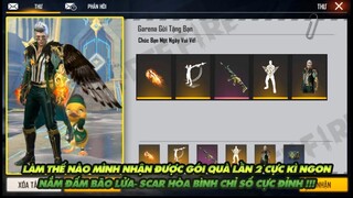 FREE FIRE | LÀM THẾ NÀO MÌNH NHẬN ĐƯỢC GÓI QUÀ ĐỢT 2 CỦA GARENA - NẮM ĐẤM BÃO LỬA VÀ SCAR HÒA BÌNH!