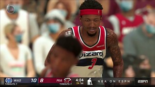 NBA2K21 MODDED FULL GAME HIGHLIGHTS WIZARDS VS HEAT  I November 19, 2021 I Regular Season