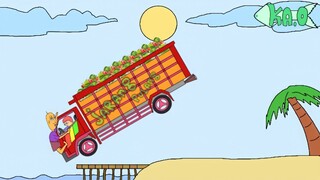 mobil truk oleng kelaut - gagal mancing | funny cartoon | funny videos | miniatur truk oleng