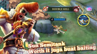 Nyobain Sun semitank !? enak juga buay bait musuh !? ditambah roam estes - Mobile Legends