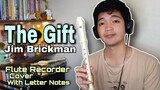 THE GIFT (Jim Brickman) Flute Recorder Cover with Easy Letter Notes