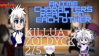 || My Favorite Anime Characters React To Each Other 2/5 // Killua Zoldyck // HunterXHunter || GC||