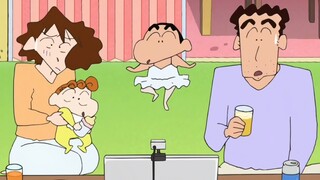 [Gà rán cốm, bia lạnh và nước cam, một gia đình hạnh phúc gọi điện video] Crayon Shin-chan chất lượn