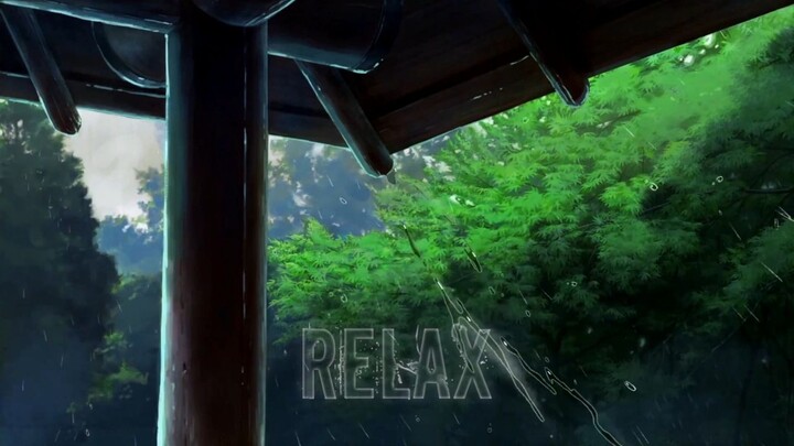Scene anime hujan + lagu santai dan suara hujan = tidurðŸ˜´