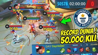 50.000 KILL PERTAMA DALAM SEJARAH MOBILE LEGENDS! RECORDS DUNIA KILL TERBANYAK