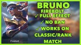 Bruno Hero Skin Script Firebolt - Full Effect + Voice & Recall - Patch Aamon | Mobile Legends
