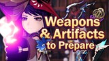 KUJOU SARA Best Artifacts & Weapons for Burst DPS, Support, & DPS Builds | Genshin Impact 2.1