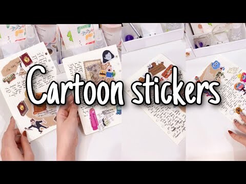 Bullet Journal with Cartoon Sticker | Dùng thử sticker của Fanstore (W2W Studio)