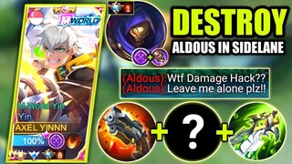 YIN VS TOP GLOBAL ALDOUS IN SIDELANE | YIN BEST BUILD & EMBLEM 2023 | 18 KILLS | MOBILE LEGENDS