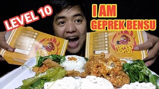 AYAM GEPREK LEVEL 10 DUA PORSI + LALAPAN !!