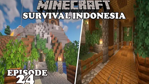 Membuat Kandang Kuda Di Dalam Bukit!!! - MINECRAFT SURVIVAL INDONESIA (24)