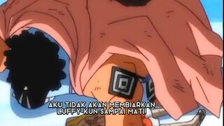 moment crocodile bantu Luffy n jimbei dari akainu